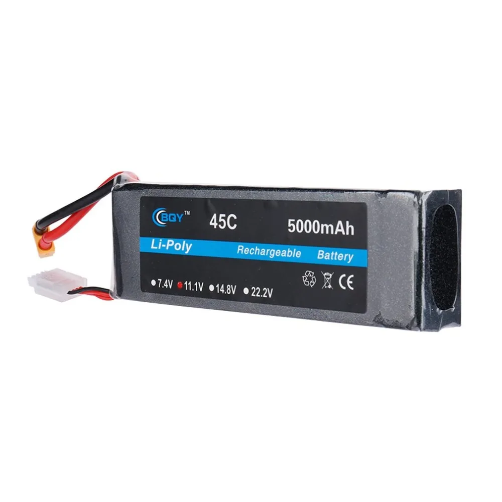 

RC Lipo Battery 3S 11.1V 5000mAh 45C with XT60 Plug Connector Li-poly Rechargable Battery for RC Drone