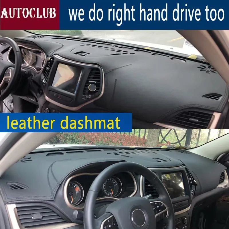 

For Jeep Cherokee (KL) 2014 2015 2016 2017 2018 Leather Dashmat Dashboard Cover Car Pad Dash Mat SunShade Carpet Cover