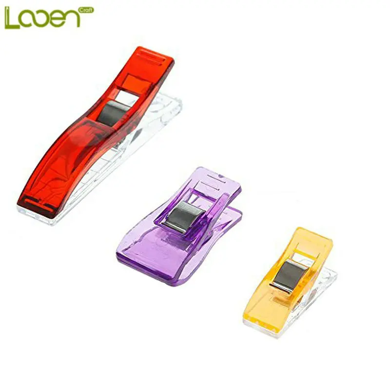 50pcs/set 3 Size Plastic Wonder Clips Fabric Clamps Patchwork Sewing