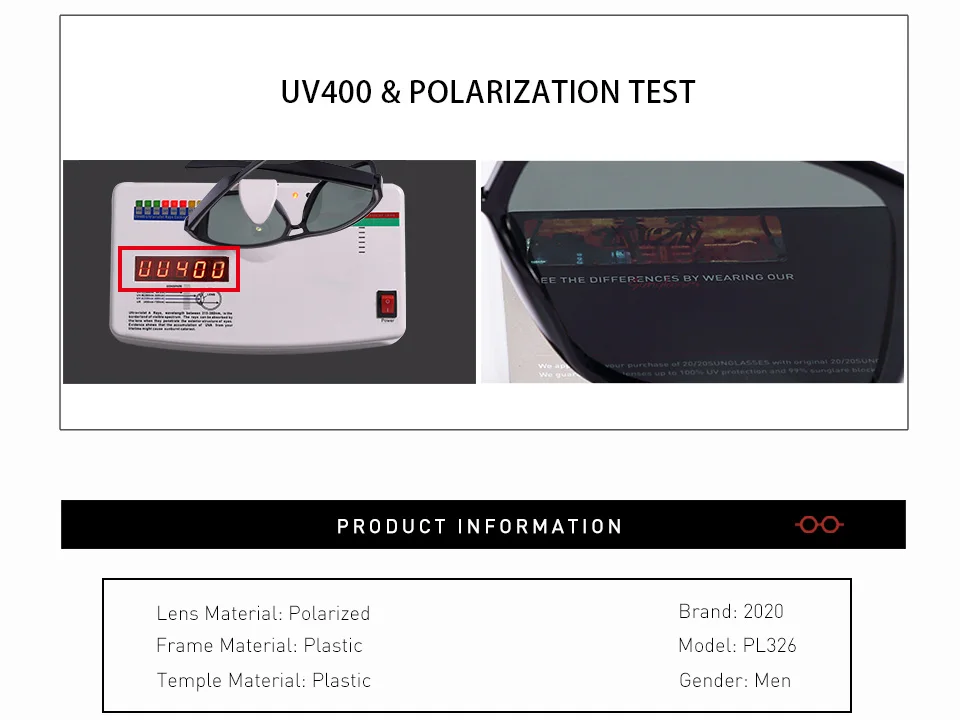 20/20 Марка Моды Поляризованные Солнцезащитные Очки Мужчины Женщины Солнцезащитные Очки Мужской Классический Оттенки Вождения Очки cuculos PL326