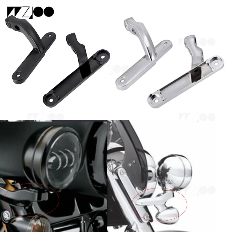 

WZJOO 4.5" Auxiliary Fog Passing Lights Housing Bucket metal Brackets For 09-15 Street Glide FLHX