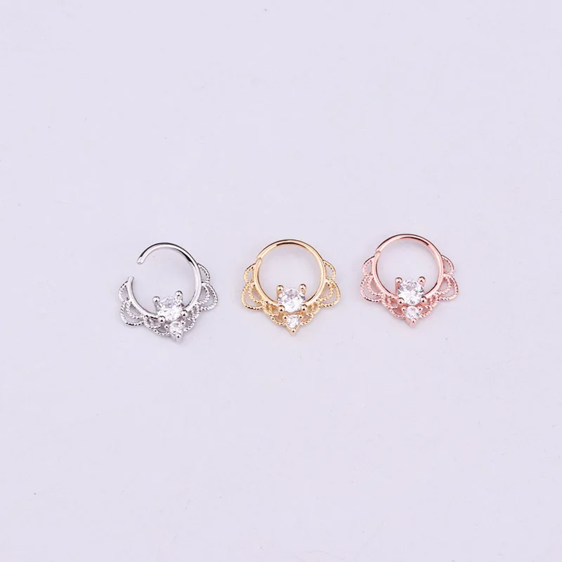 Rose Gold,one Size ruilinyang Fashion 1PC Silver and Gold Color Tribal Septum Jewelry Indian Septum Ring Nose Piercing Daith Earring Rose Gold,one Size ruilinyang Fashion 1PC Silver and Gold Color Tribal Septum Jewelry Indian Septum Ring Nose Piercing Daith Earring