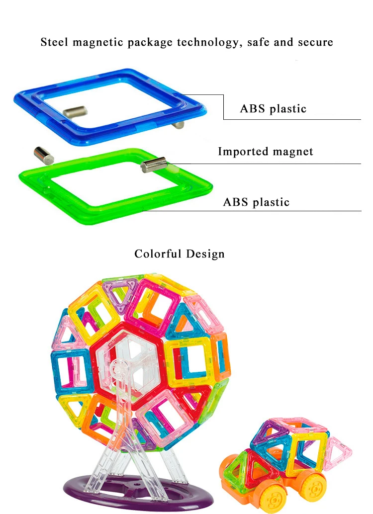 Мини-конструктор для сборки магнитных блоков развивающий Набор для строительства модели и строительные игрушки ABS Магнит конструктор детский подарок