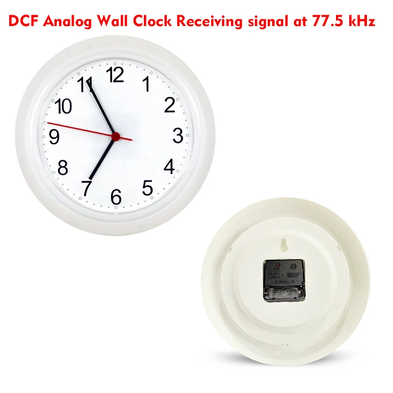 

DCF77 Analog Wall Clock Receiving signal at 77.5 kHz Dual motor operated Quartz Machine Radio Control 10'inch Clocks Automatical