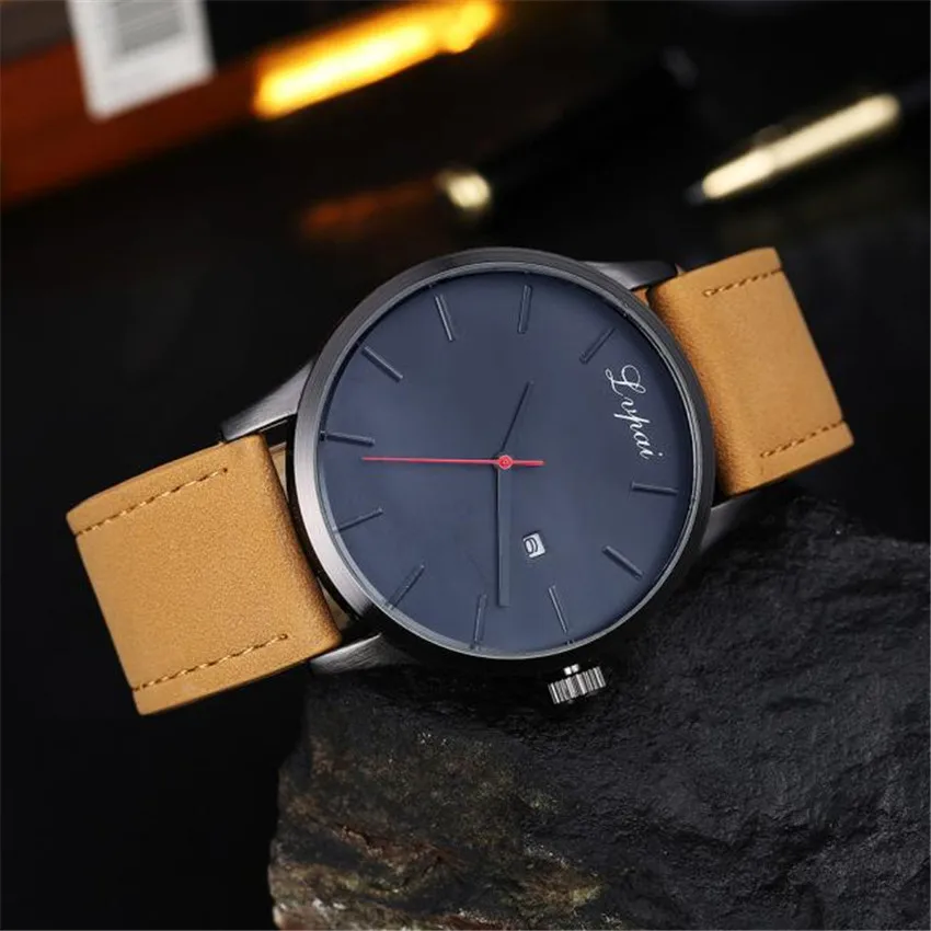 

Aimecor 2018 New Simple Popular Low-key Minimalist Connotation Leather Men Quartz Wristwatch Sport Watch Gift Clock Dropshipping