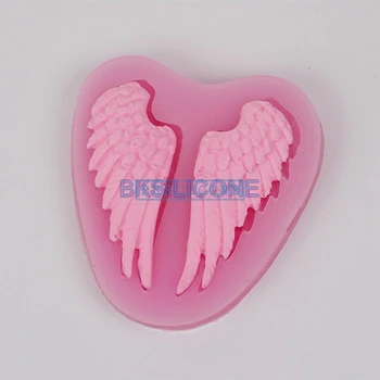 

N1016 Beautiful angel wing fondant Mold sharp 3D Silicone cake molds