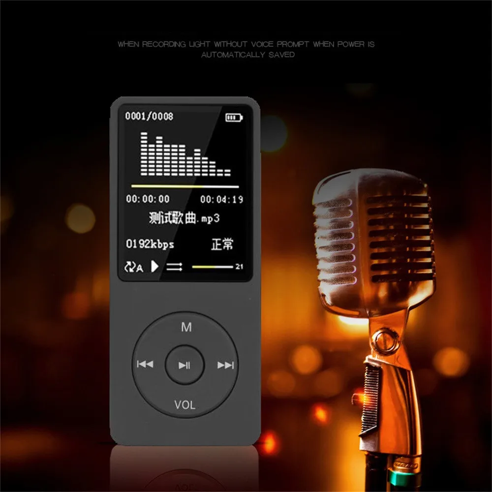 

2018 New TXT E-book FM Recorder TF Card 5-8 Hours Playback MP3 Lossless Sound Music Player Support Up to 128GB #YL