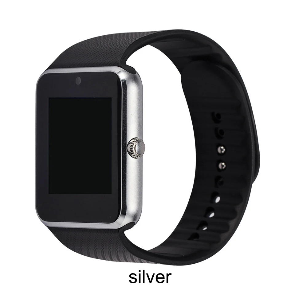 GT08 Bluetooth Смарт-часы браслет SIM TF карта телефон MP3 Smartwatch для Apple iOS Android SMS/напоминание о звонках фитнес-камера - Цвет: Silver