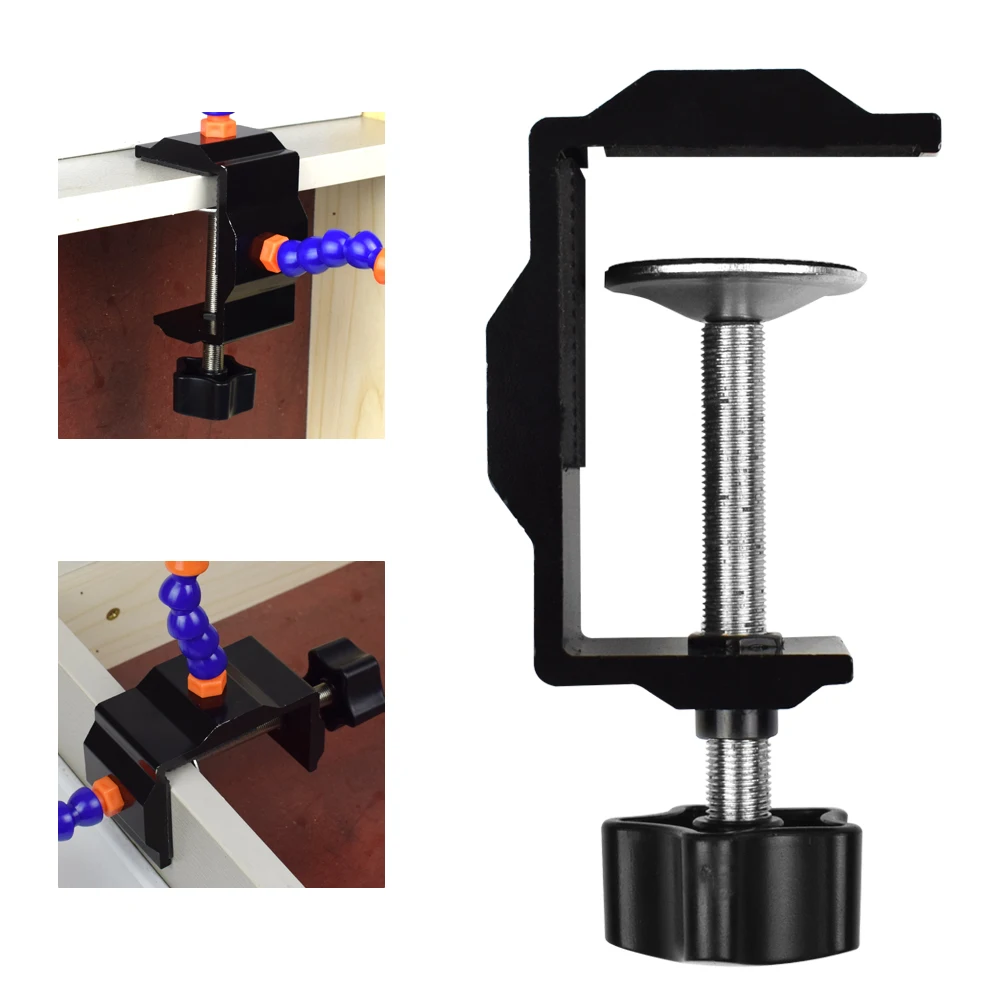 NEWACALOX Third Hand Tool Table Clamp Soldering Helping Hand Flexible Arm Alligator Clip PCB Board Holder Stand Soldering Holder