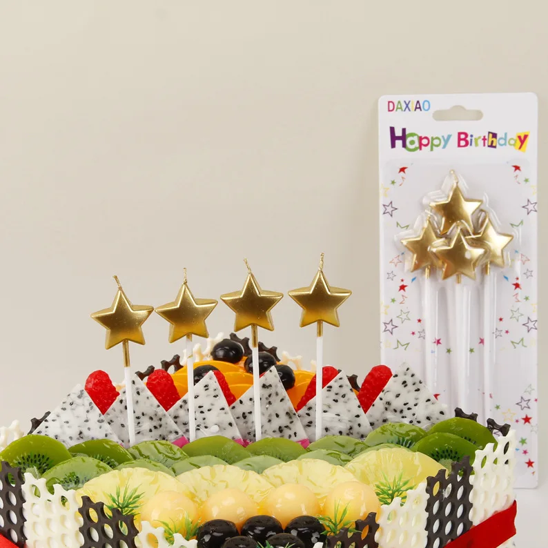 1pcs Gold Silver Number 0-9 Candle Birthday Party Design Candle Decoration Happy Birthday Anniversary Candle Supplies DIY