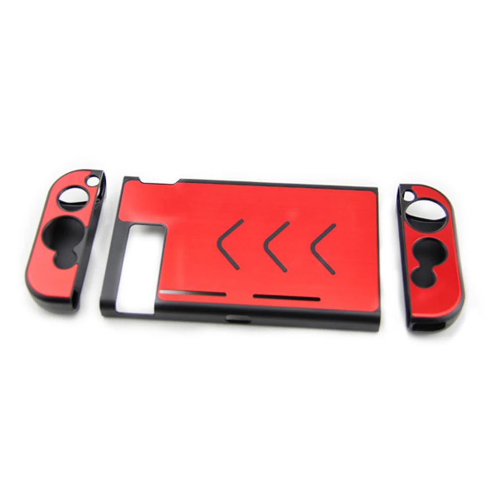Задний Чехол Защита ультра тонкая сумка Отделяемый металлический Прозрачный чехол для ПК для Nintendo Switch NS NX жесткий прозрачный - Цвет: Красный