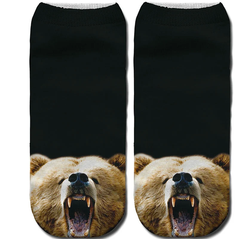 Dreamlikelin 3D принт зверь лев тигр панда женские носки Повседневная Женская Sox ножные браслеты - Цвет: 6