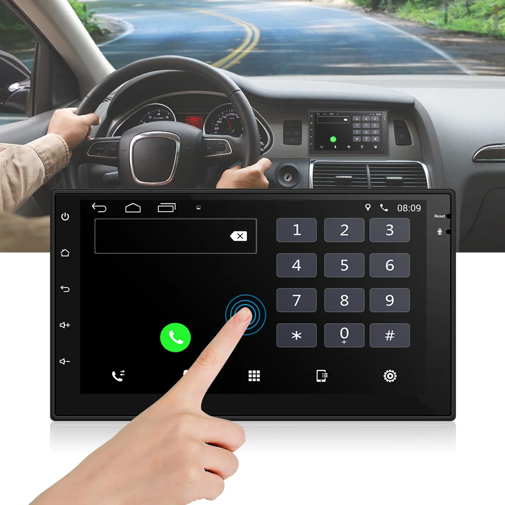 2 Din Car Radio GPS de navegación Android 6,0 reproductor de Audio pantalla táctil Quad Core radio de coche USB reproductor Bluetooth autoradio 12 V