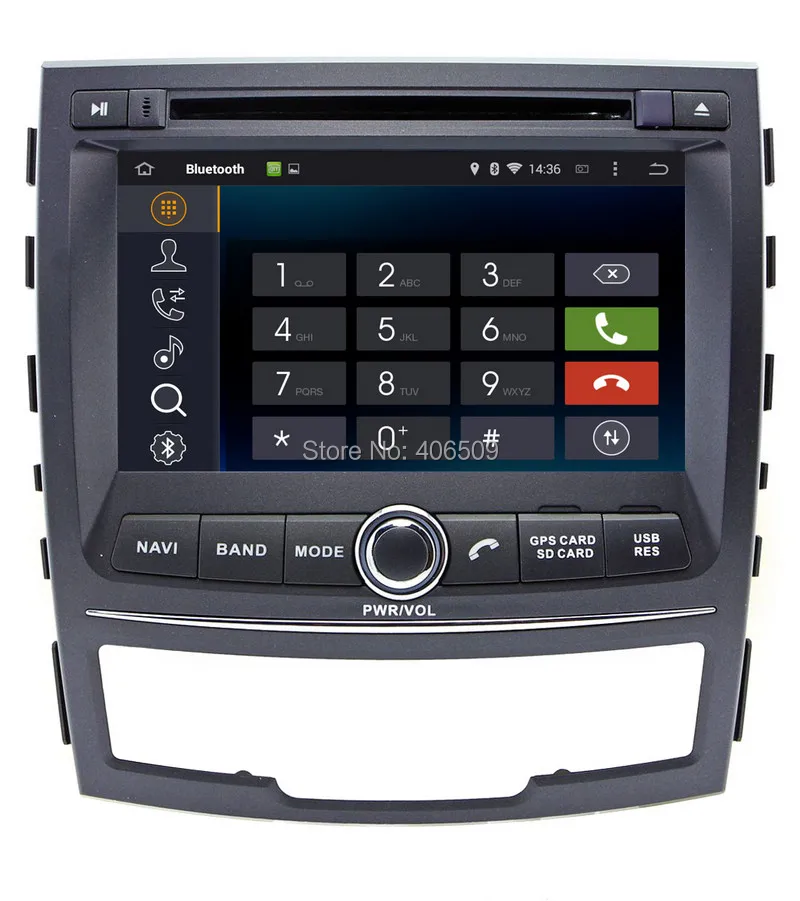Clearance Android 7.1 Car DVD Player for Ssangyong Korando 2010 2011 2012 2013 with GPS Navigation Radio BT USB AUX WIFI Stereo 4Core+2G 3