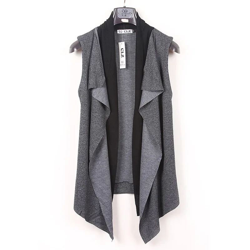 Spring Autumn Men S Slim Hit Color Clothing Unbalance Sleeveless