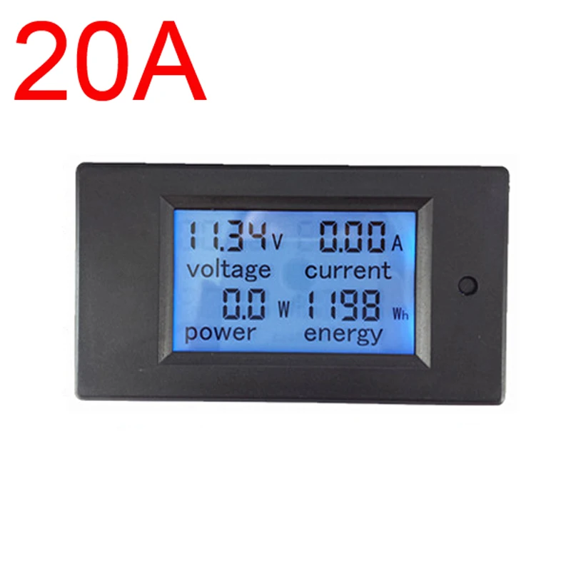 0 to 20 a DC LCD display DC multifunction meter Wh , kWh ,ampere