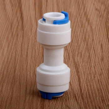 

1/4" - 1/4" OD Tube Straight PE Pipe Fitting Hose Plastic Quick Connector Aquarium RO Water Filter Reverse Osmosis System