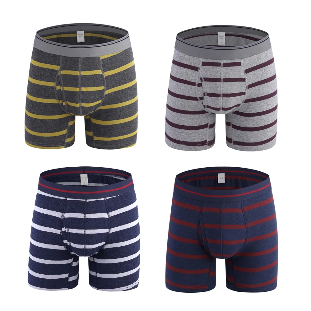 4pcs/set NXY Men's Boxers Male Stretch Underwear Cotton Long 3D Pouch Casual Comfort Shorts Soft Blend Boxer Underwears | Мужская