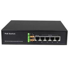 Коммутатор PoE 4 порта 10/100 Мбит/с 48 В поддержка 30 Вт 802.3af 802.3at для ip-камеры наблюдения