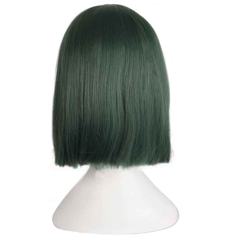 MapofBeauty косплей парик из коротких прямых волос парики для женщин спиральный костюм вечерние зеленые термостойкие натуральные синтетические волосы