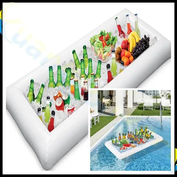

beach Picnic party inflatable water ice bar table cup salad plate pool phone cup drink floating holder mini beach floating row