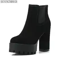 2019 women fashion erogenous ankle zipper women boots round toe10.5cm super high heel women shoes spring autumn party shoes