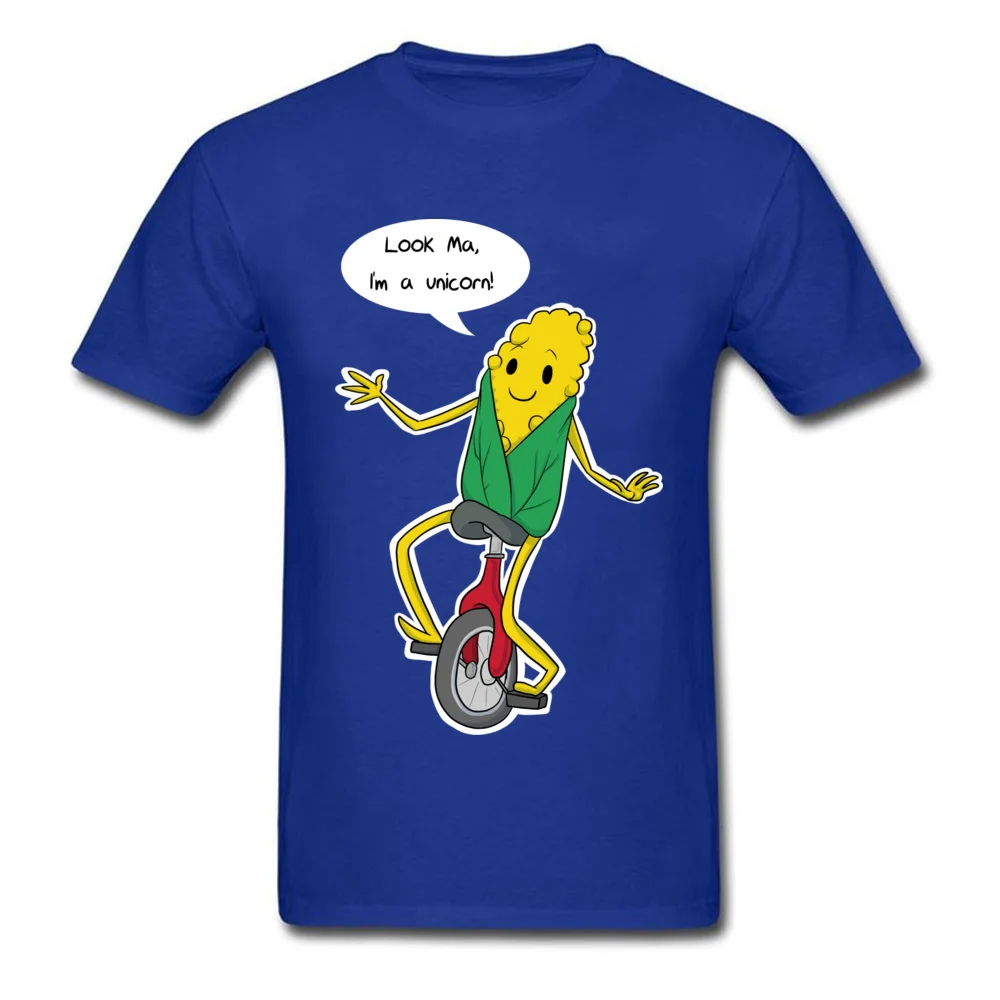Look Ma Im a Unicorn T-shirts Company Short Sleeve Street 100% Cotton Fabric Round Neck Mens Tops T Shirt Summer Tshirts Fall Look Ma Im a Unicorn blue
