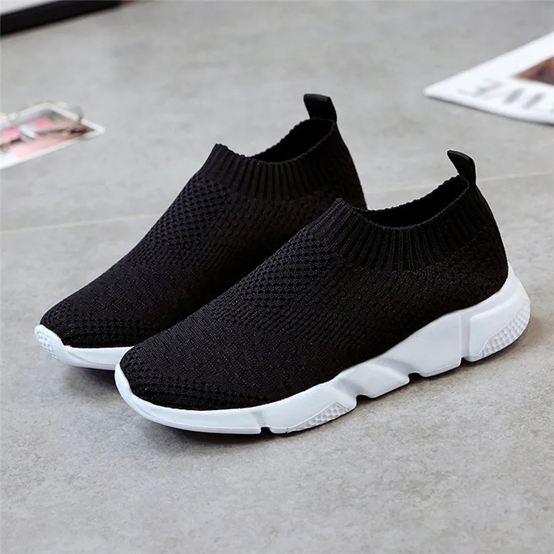2018 New Outdoors adults trainers Running Shoes woman sock footwear sport athletic unisex breathable Mesh female Sneakers #2a (23)