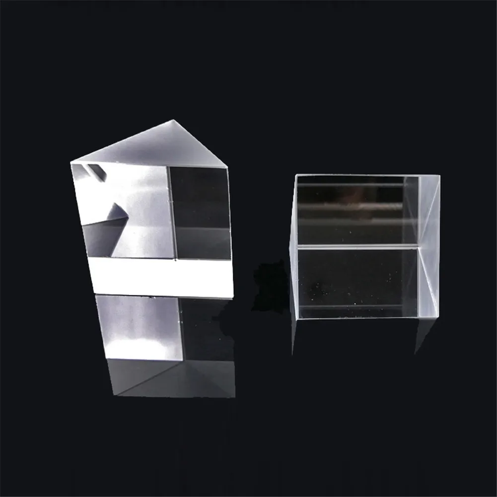 Optical Glass Triangular Prisms Right Angle Isosceles Prisms Lens Optical K9 Glass Material Testing Instrument 10mm*10mm*10mm