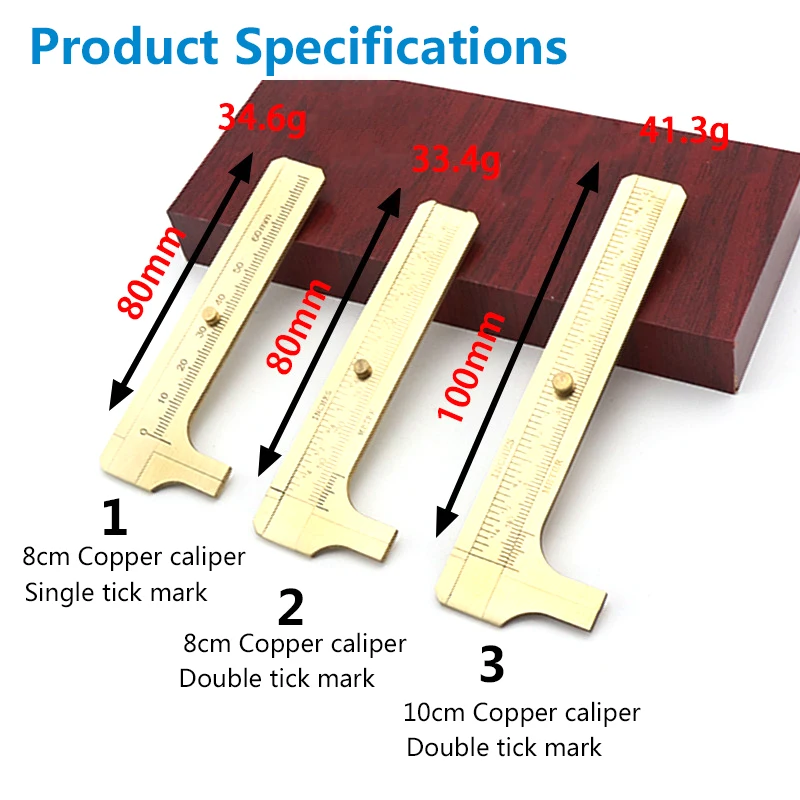 1 шт. раздвижной штангенциркуль 80-150 мм прибор измерение инструмент линейка один/двойной Тиковой отметки мини пластик нержавеющая сталь медь