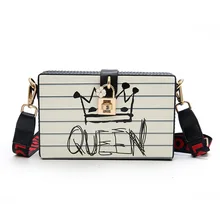 Весна лето женская сумка-мессенджер сумка с замком королева Печать Любовь Широкий ленточный ремешок Милая дизайнерская сумка через плечо для девочки