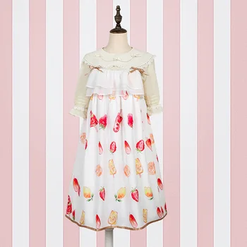 

Free Time-limited Direct Selling Shipping 2019 Lolita Dress Fruit Popsicle Printed High Waist Jsk Sling Skirt Summer 1070