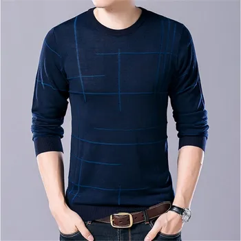 

Male Pull Homme Spring Autumn New Men Sweater Casual O-Neck Cotton Pullover Brand Clothing Knitted Fashion Stylish Sweater