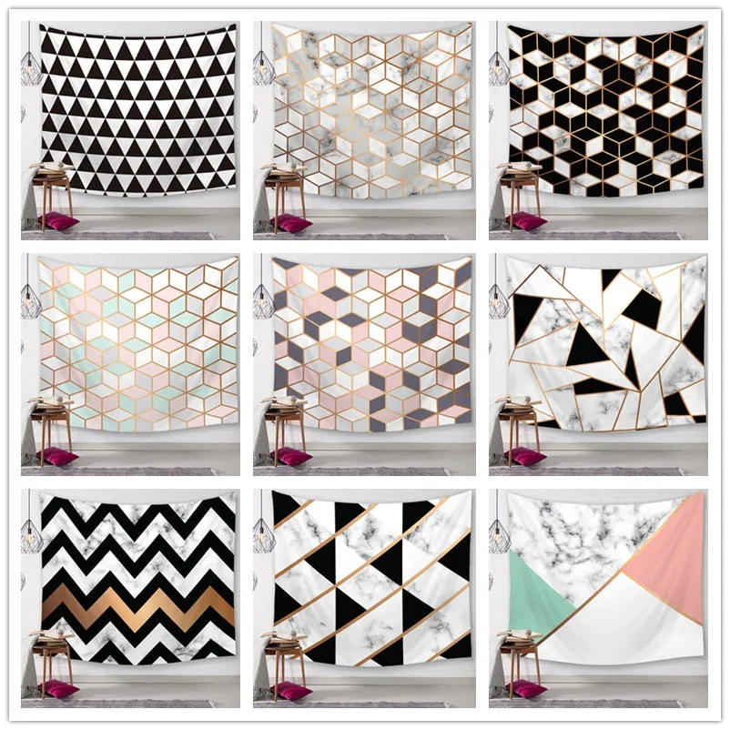 

Geometry Tapestry High-Definition Map Fabric Wall Hanging Decor Watercolor Map Letter Polyester Table Cover Yoga Beach towel