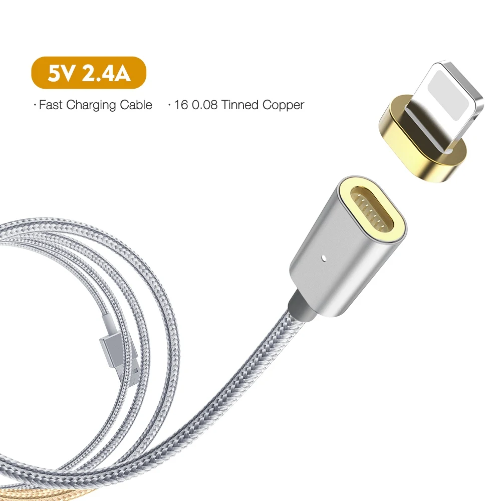Магнитный usb кабель FLOVEME для iPhone X 8 7 Plus быстрое зарядное устройство Micro USB Type C Android