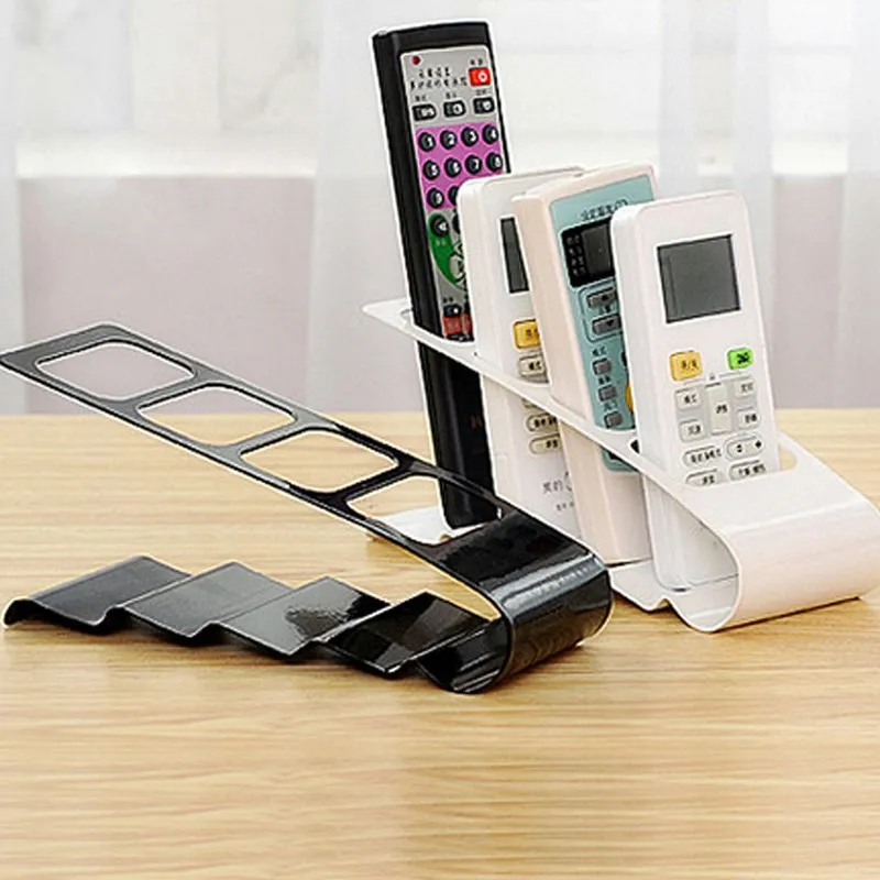 

Multi-compartment Desktop Storage Rack TV Remote Control Organizer Storage Shelf Iron Four-frame Storage Rack Eco friendly CL122