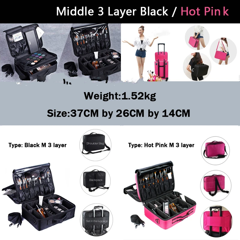 Makeup Bag Organizer Professional Makeup Box Artist Larger Bag nail pattern semi-permanent tool box cosmetic case bags Makeup Bag Organizer Professional Makeup Box Artist Larger Bag nail pattern semi-permanent tool box cosmetic case bags