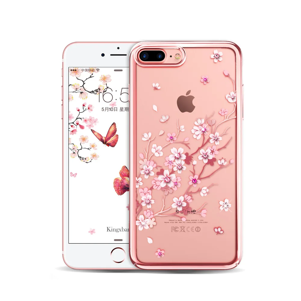 bilder für Diamant Sakura Blume Muster Klar Phone Cases für Apple iPhone 7 Transparent Strass Kirschblüte Abdeckung Fall Capa bilder für Diamant Sakura Blume Muster Klar Phone Cases für Apple iPhone 7 Transparent Strass Kirschblüte Abdeckung Fall Capa