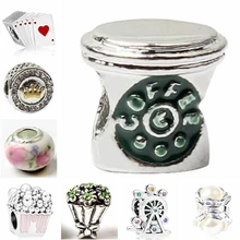 Btuamb Maxi cristal corona flor soleado muñeca esmalte aleación colgante cuentas Fit Pandora encanto brazaletes para mujeres DIY fabricación de joyería(China)