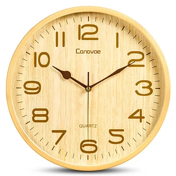 

Yellow Round Digital Wall Clock Numeral Decorative Watch Modern Design Art Wall Clock Kitchen Reloj De Pared Shabby Chic 52w335