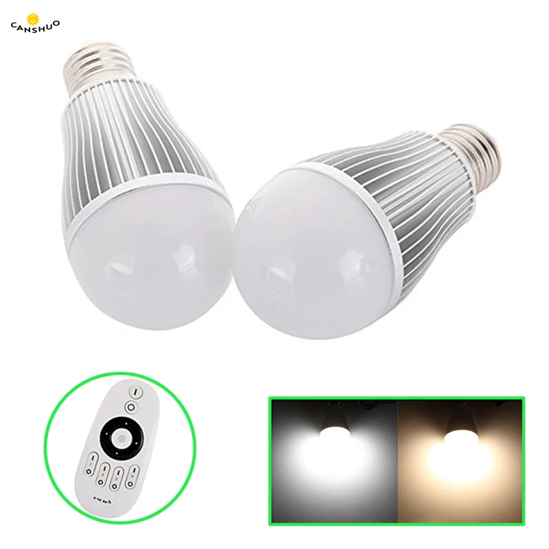 

E27 6W 9W RGB+CCT Dimmable LED Bulb Mi.light Lamp AC85-265V Smart Led Light Wireless Control 2.4G RF Controller milight lampara