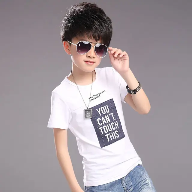 New Fashion Boys Cotton T shirt Tees Top Letter Printing Children ...