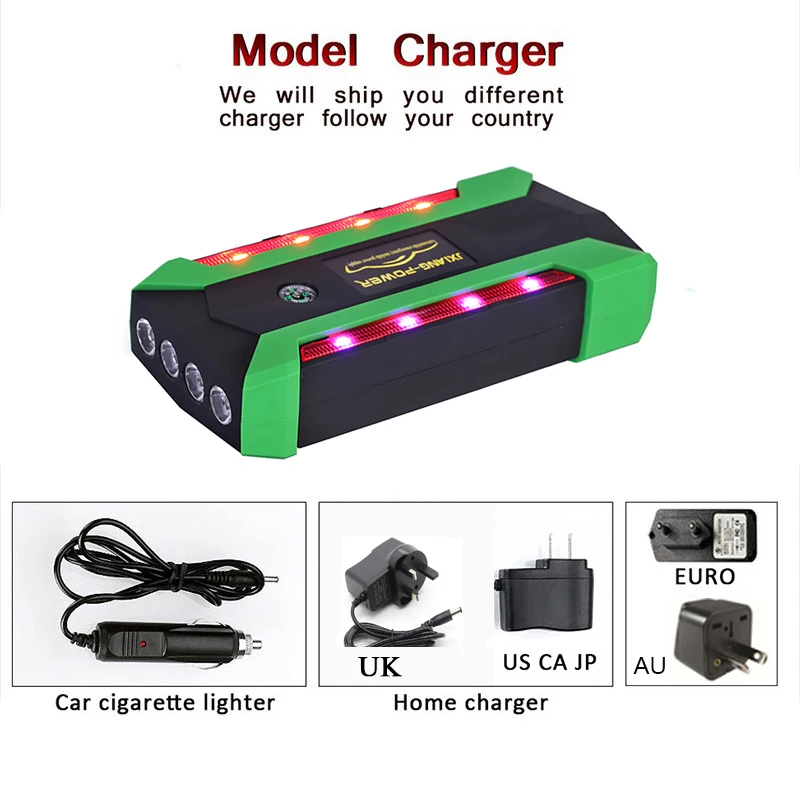 1000A Emergency Starting device 20000mAh Power bank Car Battery Booster 12v Jump Starter Cars Jumpstarter