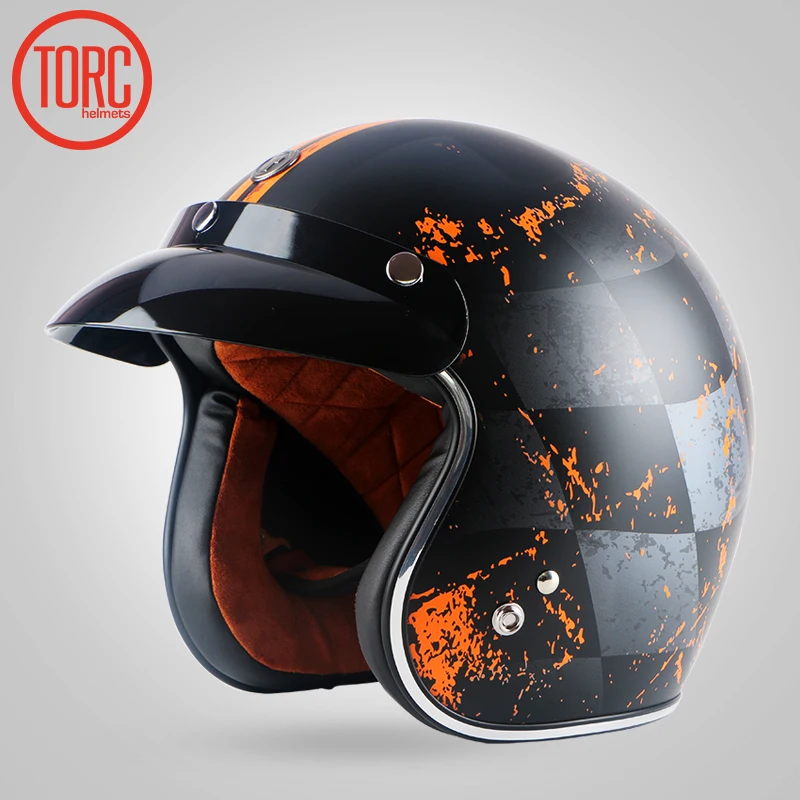 Здесь продается  TORC Vintage helmet motorcycle motorbike motocross helmet Capacete Casco open face jet retro scooter helmet Protective DOT T50  Автомобили и Мотоциклы