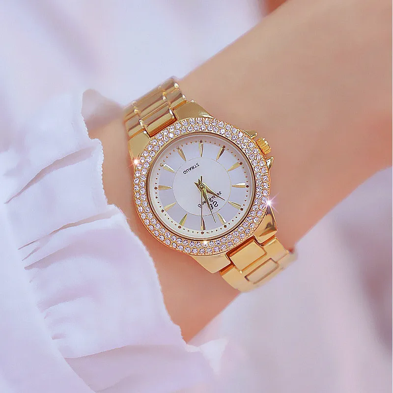 

Fashion BS Brand Elegant Ladies Diamond Dial Watch Women Simple Style Reloj Mujer 2019 Girl Fashion Casual Watch Zegarek Damski