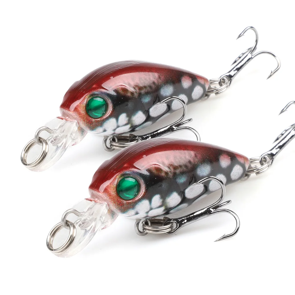 DONQL 2pcs/lot Painted Crankbaits Minnow Fishing Lures 4.7cm 4g Wobblers For Trolling Artificial Hard Swim Bait Fishing Tackle