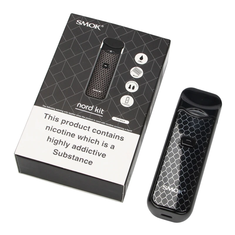 Оригинальная электронная сигарета Smok Nord Pod Starte Kit с аккумулятором 1100 мАч 3 мл