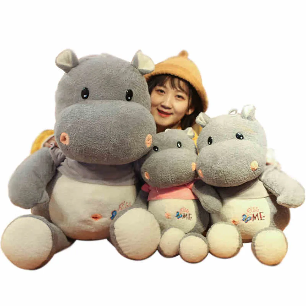 Fancytrader Big Sizes Plush Animals Hippo Toys Stuffed Soft Huge Hippopotamus Kids Doll Pillow Cushion10