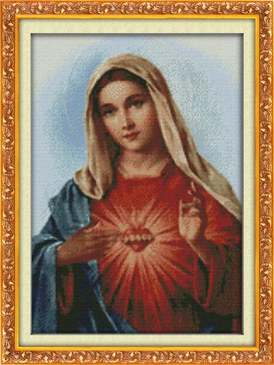 Everlasting Love Sacred Heart экологический хлопок китайские наборы вышивки крестом 11 14CT штампованные DIY подарок новогодние украшения для дома - Цвет: Sacred Heart(2)