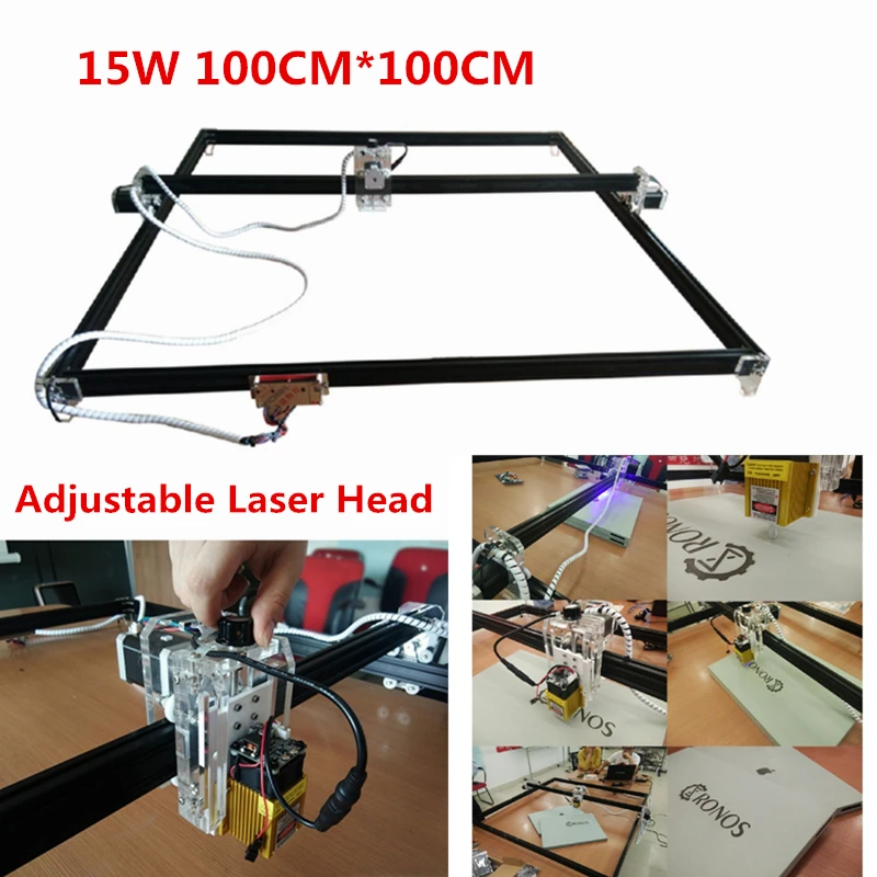 

15W Laser Engraving Machine 100*100CM Big Area Laser Cutting Machine Wood Router DIY Laser Carving Machine CNC Router